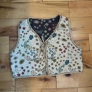 Vintage tapestry vest